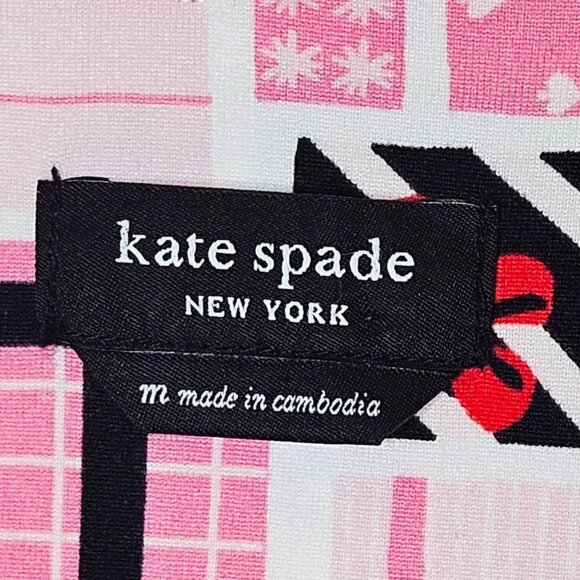 Kate Spade Holiday Gift Print Pajama Set Women's Long Sleeve Top & Pants Medium - Picture 5 of 12